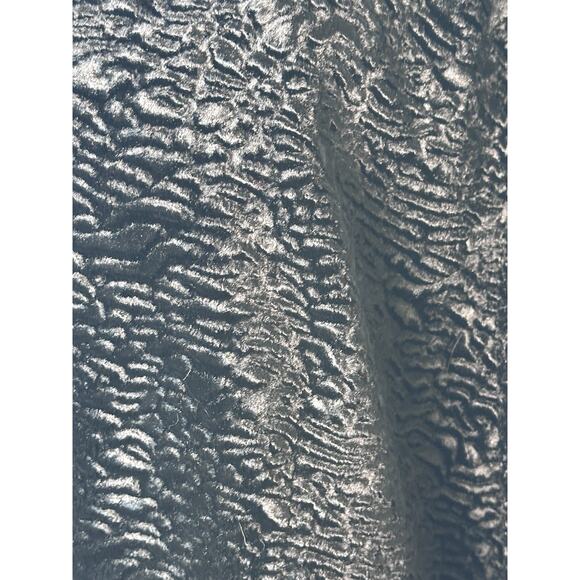 VTG Persian Lamb Faux Fur Jacket Coat Black 20w 1x Rena Rowan Luxe - Picture 6 of 10